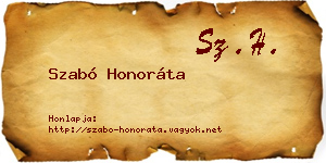 Szabó Honoráta névjegykártya