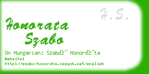 honorata szabo business card